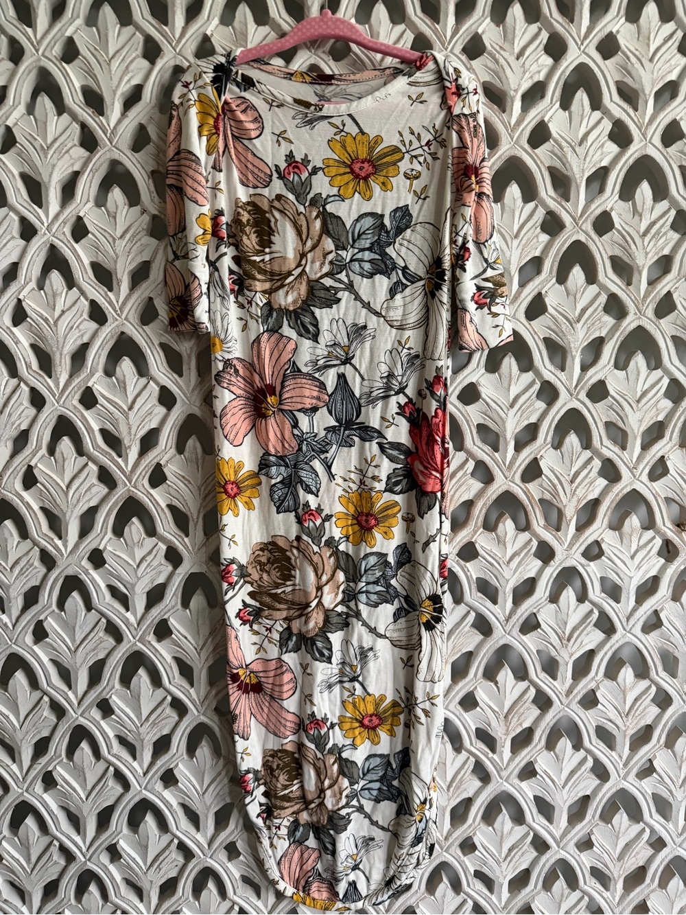 Milkmaid Goods "Hattie" Floral Newborn Knotted Gown